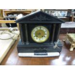 Victorian Slate Mantle Clock of Architectural form