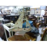 Model Staryacht Yacht on Wooden Plinth