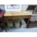 Pine Side Table with Drawer