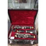 Cased clarinet made from composite