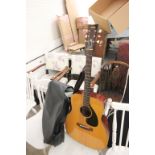 Yamaha FG1400 Acoustic guitar in case