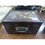 Japanese Lacquered Teapot Box with Slide Lid