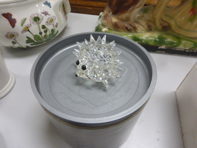 Boxed Swarovski Medium Hedgehog 2 1/8" with silver whiskers 7630840000