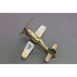 World War II Brass Model of Military Fighter Airplane / Aircraft