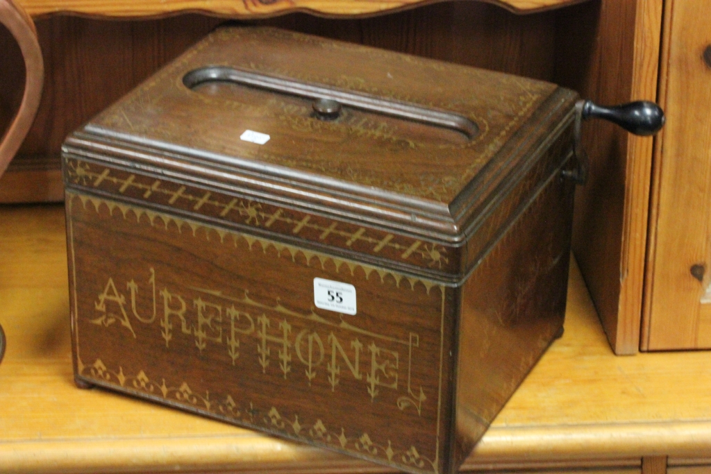 A late Victorian walnut cased aurephone