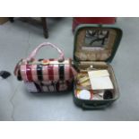 Vintage Vanity Case with various make-ups, etc plus Vendula Handbag in the form of a Boutique