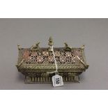 Oriental Coppered and Brass Incense Burner Casket