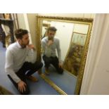 Large Gilt Framed Mirror with Bevelled Edge