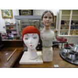 Two shop display heads