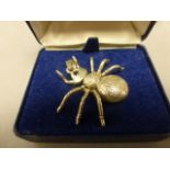 Silver plated spider pendant