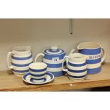 Quantity of blue & white Cornishware