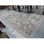 Large Cream Ground Floral Patterned Rug