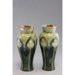 A pair of Royal Doulton stoneware vases