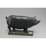 Novelty piggy bank titled chefs tips