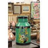 Hand Painted Bargeware Milk Churn