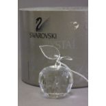 Boxed Swarovski Silver Crystal Apple 7476 NR 000 001