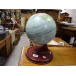 A vintage Chad Valley globe, plus an American Rand McNally globe
