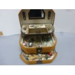 Jewellery Box containing various Costume Jewellery