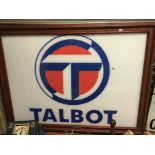 Large framed Talbot garage sign
