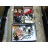 Two boxes of vintage costume jewellery