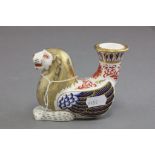 Royal Crown Derby Lion Candlestick