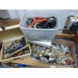 Two Jewellery Box and a Good Quantity of Mixed Costume Jewellery