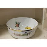 Large Royal Worcester Evesham Bowl, shape 57, size 1