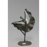 Bronze figure of a ballerina dancing