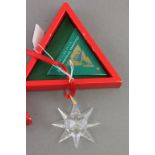 Boxed Swarovski Christmas Ornament 1991 gold clasp