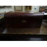 Victorian Walnut Sewing Box with fitted interior and sewing accessories