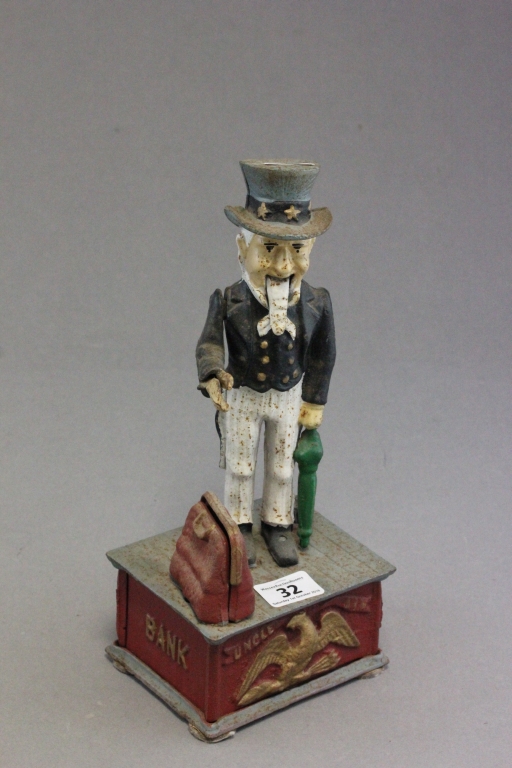 Cast Iron Uncle Sam Moneybox