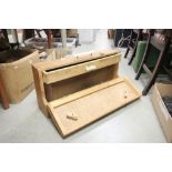 Vintage Pine Tool Box, partially fitted with drawers