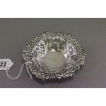 Late 19th / Early 20th century Silver Pierced Edge Bon Bon Dish