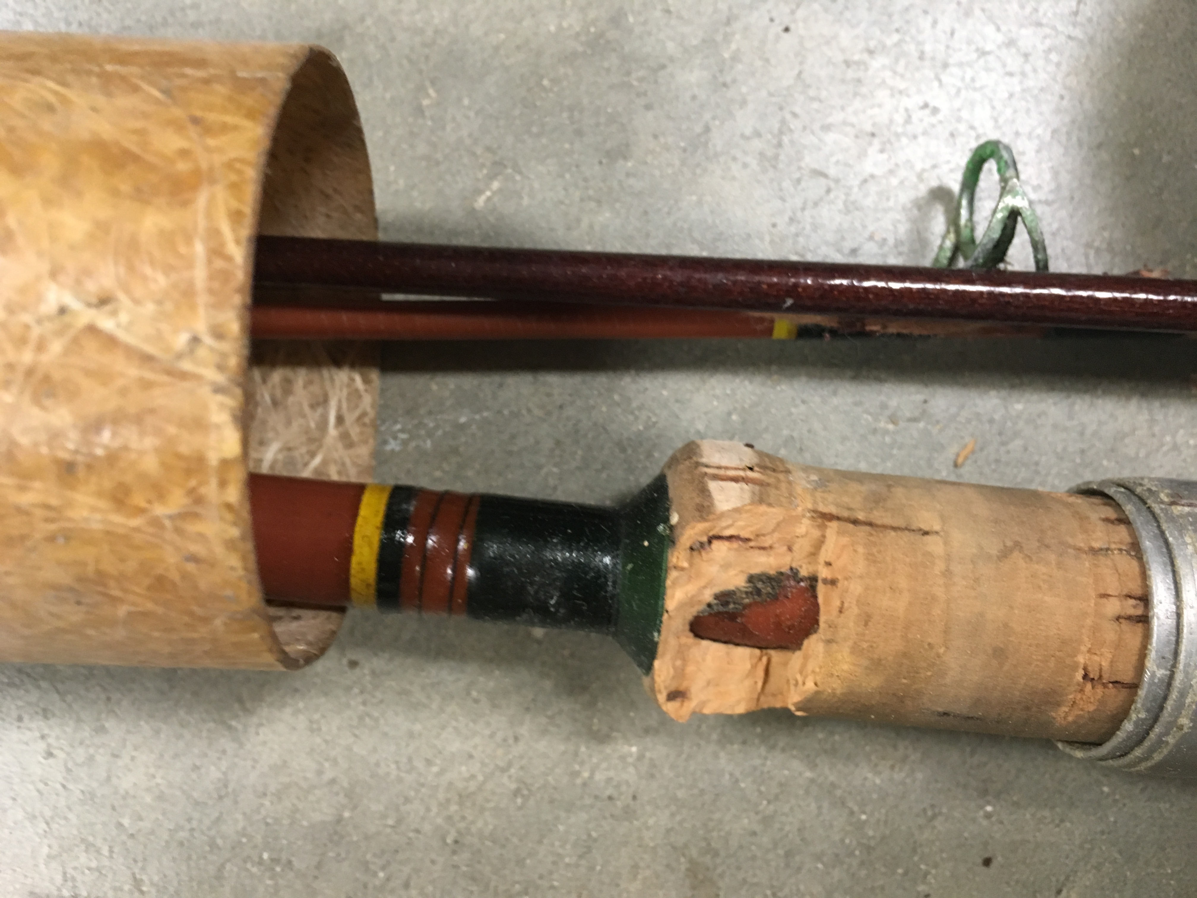 Two piece shakespear spinning rod and one other for repair in a Durmont fibre glass rod cane - Image 2 of 2