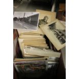 Group of Early 20th century Black and White Photographs and Albums of Postcards, etc