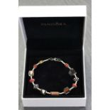 Ladies bracelet with silver clasp