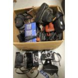 Collection of cameras including Yashica and various others