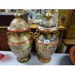 A pair of decorative Chinese vases