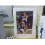 Athletics Autographs - Two signed ltd edn prints to include Denise Lewis and Jonathan Edwards