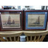 A pair of watercolours of sailing boats