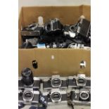 Collection of cameras to include Practica, Zenit and accessories