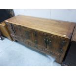 Chinese Hardwood Low Side Cabinet