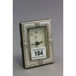 Silver Framed Desk Clock