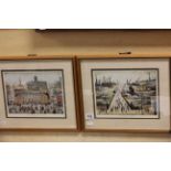 Pair of Framed and Glazed Lowry Prints