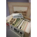 Box of various vintage postcards plus an early 20th C photograph of Calne