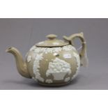 Drabware teapot with harvest decoration