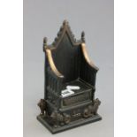 Queens Coronation cast iron throne money box 1953