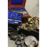 Collection of silver plated items and various other metalware