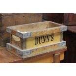 A vintage Dunn's wooden box