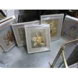 Seven erotic framed prints